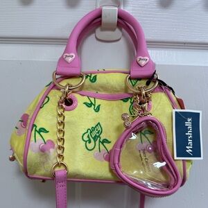 NWT Juicy Couture Retro Juicy Satchel In Yellow Iris Limited Edition